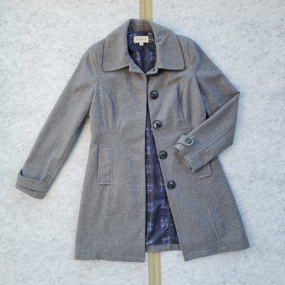 Merona - sz M - gray wool overcoat